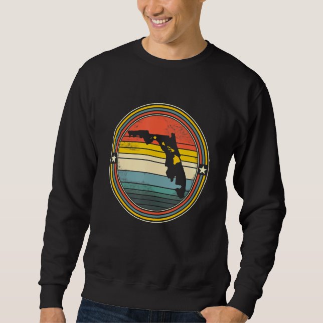 Sudadera Florida Hawaii Raíces Originales Mapa Estatal Retr (Anverso)