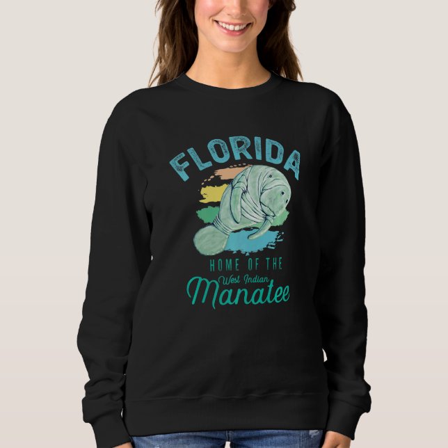 Sudadera Florida Home Of The Manatee Sea Cow   (Anverso)