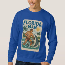 Florida Man Coastal Shark Wrestler - Retro Beach