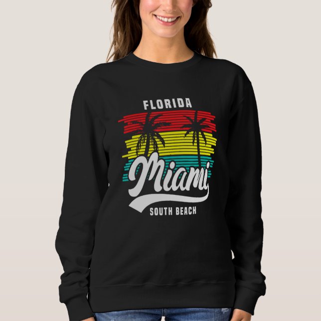 Sudadera Florida Miami Beach South Beach Florida Sumer Miam (Anverso)