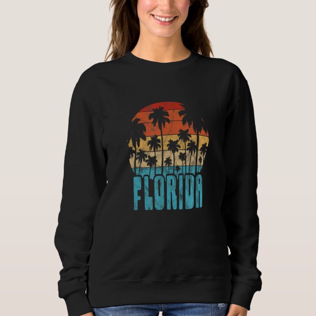Sudadera Florida Palm Trees Sunset Beach Verano Vacaciones  (Anverso)