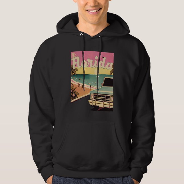 Sudadera Florida Retro Beach Vacation Souvenir  Florida Sur (Anverso)