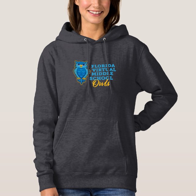 Sudadera Florida Virtual Middle School Owls Hoodie - Gris (Anverso)