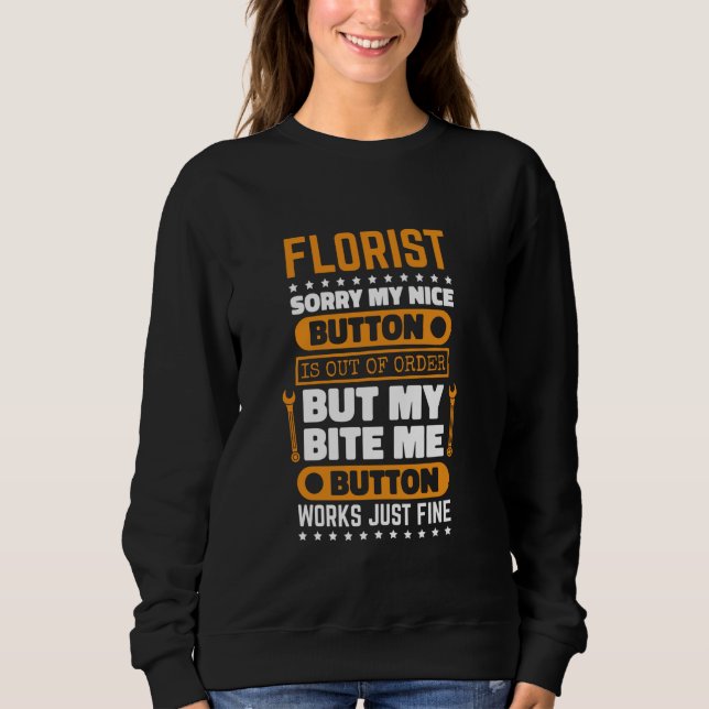 Sudadera Florismo botón Bite Me Funciona Flor Floral Arraza (Anverso)
