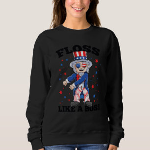 Sudadera Floss Como Un Jefe El 4 De Julio Boys Bandera Esta