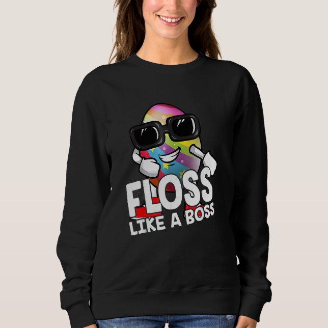 Sudadera Floss Like A Boss Gafas De Sol Huevo Flossing East (Anverso)