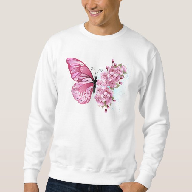 Sudadera Flower Butterfly with Pink Sakura (Anverso)