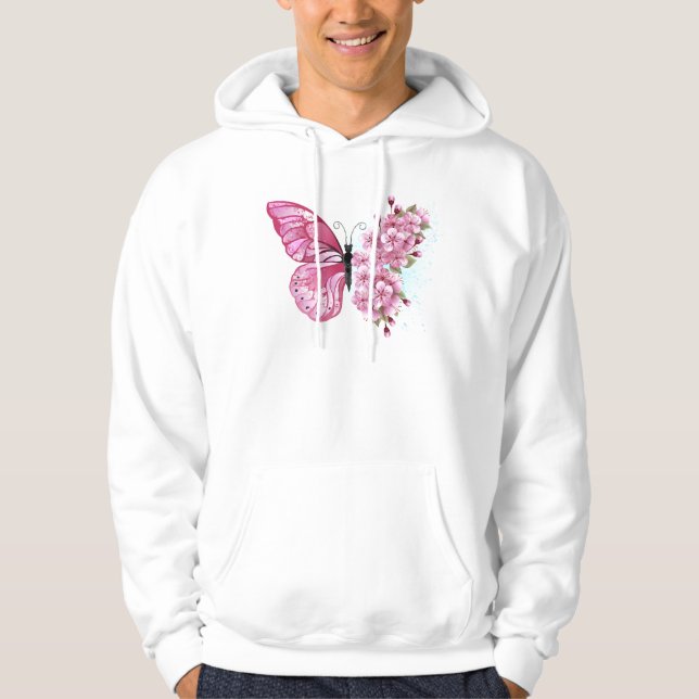 Sudadera Flower Butterfly with Pink Sakura (Anverso)