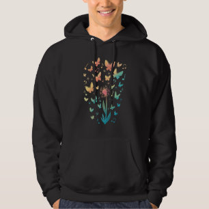 Sudadera Flower Music Butterflies Musical Notes Nat