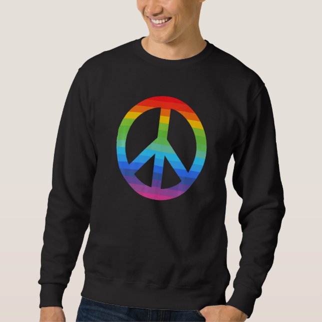 Sudadera Flower Power Peace Hippie Love 60s 70s Costume Ret (Anverso)