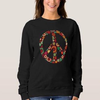 Sudadera Flower Power Peace Hippie Love 60s 70s Costume Ret