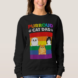 Sudadera Fluffy Cats Lgbt Purroud Cat Dad Mom