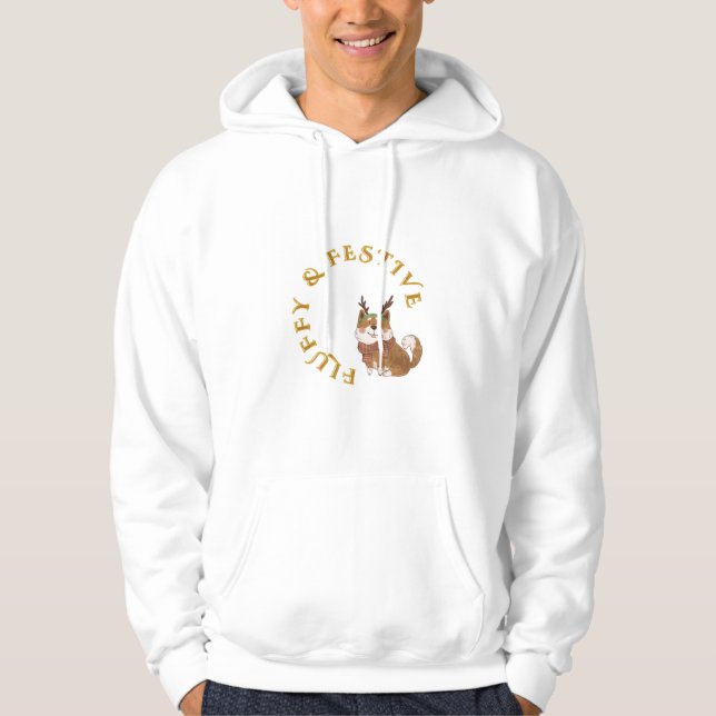 Sudadera Fluffy & Festive – Cute Reindeer Dog T-Shirt (Anverso)
