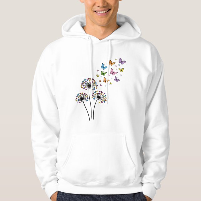 Sudadera Flujo de mariposas de diente de león (Anverso)
