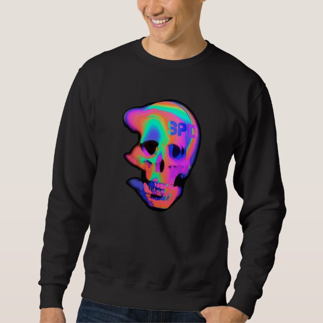 Sudadera Flujo de Movimiento Abstracto Cráneo (Anverso)