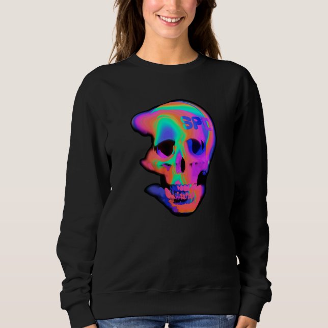 Sudadera Flujo de Movimiento Abstracto Cráneo (Anverso)