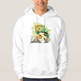 Sudadera Flujo de Yoga con Gato y Cristales Dorados