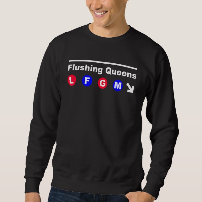 Sudadera Flushing Queens LFGM Subterráneo (Anverso)