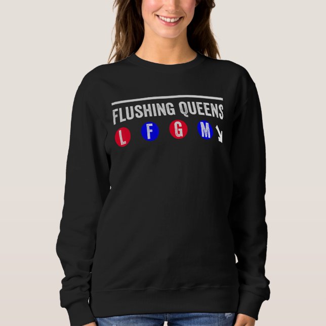 Sudadera Flushing Queens LFGM Subway 1 (Anverso)