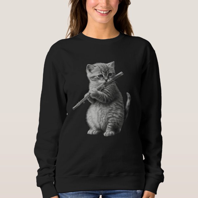 Sudadera Flute Cat 2 (Anverso)