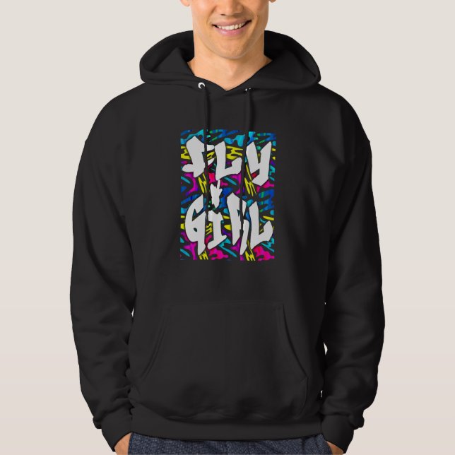 Sudadera Fly Girl 80s 90s Retro Women Girls (Anverso)