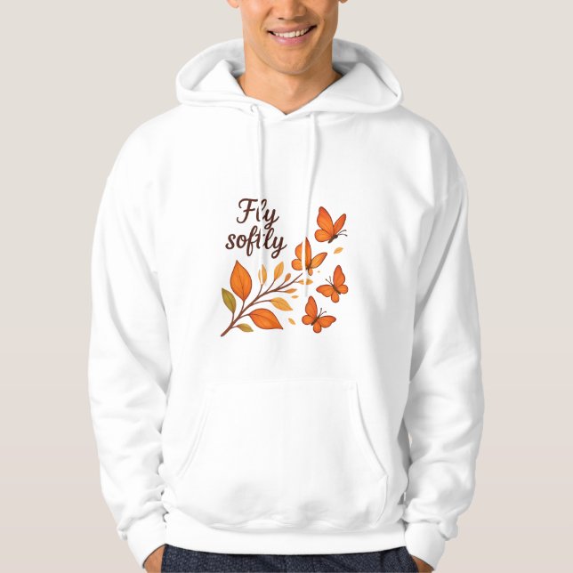 Sudadera Fly Softly Otumn Butterflies Hoodie masculino (Anverso)