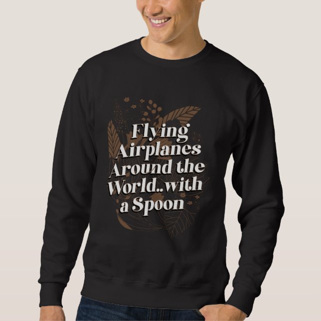 Sudadera Flying Airplanes with Spoon Mom Lifestyle Mother H (Anverso)