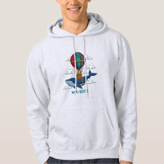 Sudadera Flying Blue Whale with Hot Air Balloon