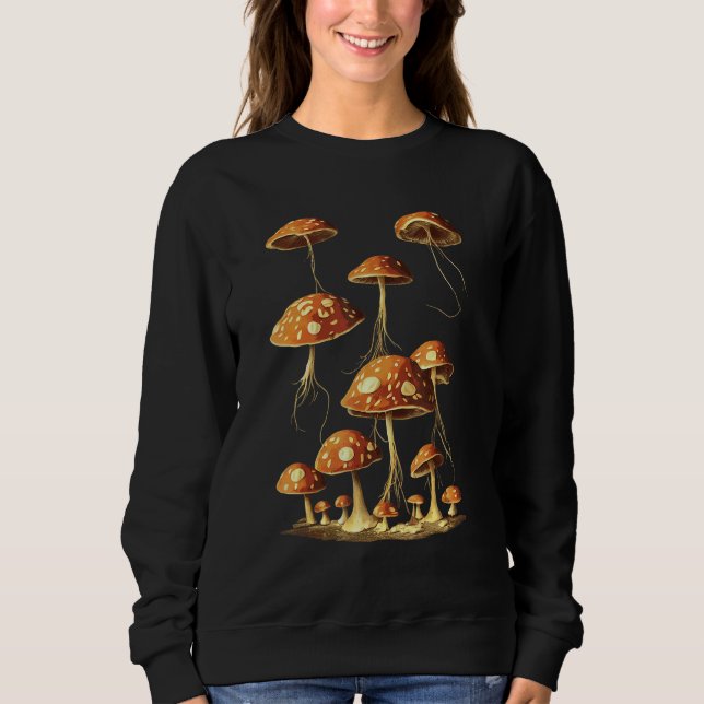 Sudadera Flying Cottagecore Mushrooms (Anverso)