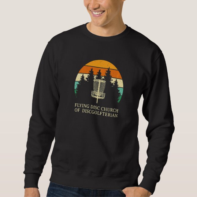 Sudadera Flying Disk Church Disk Golf Humor Golfer Dad Jok (Anverso)