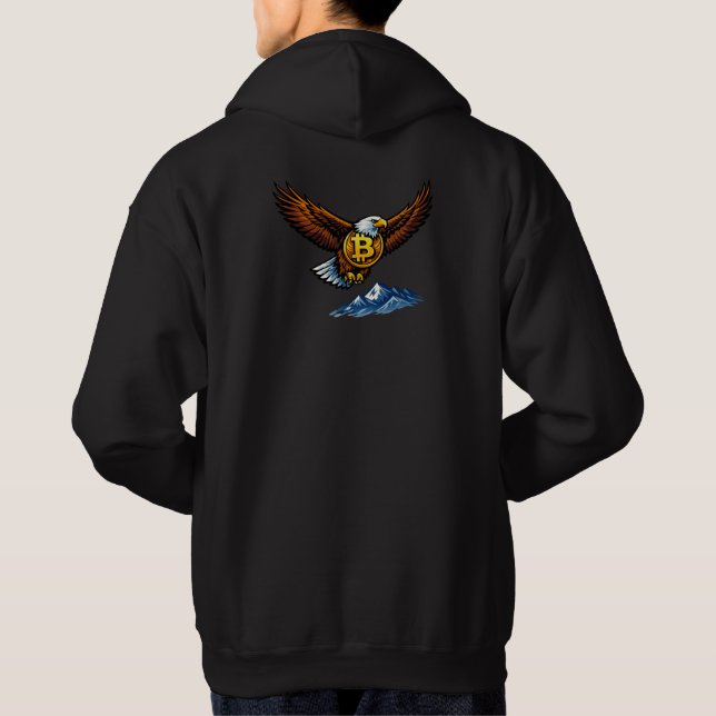 Sudadera Flying Eagle Bitcoin Trader Hoodie Custom Name (Reverso)
