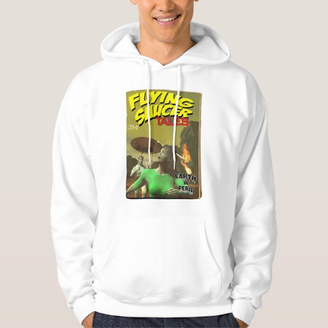 Sudadera Flying Saucer cuenta camiseta falsa para la cubier (Anverso)