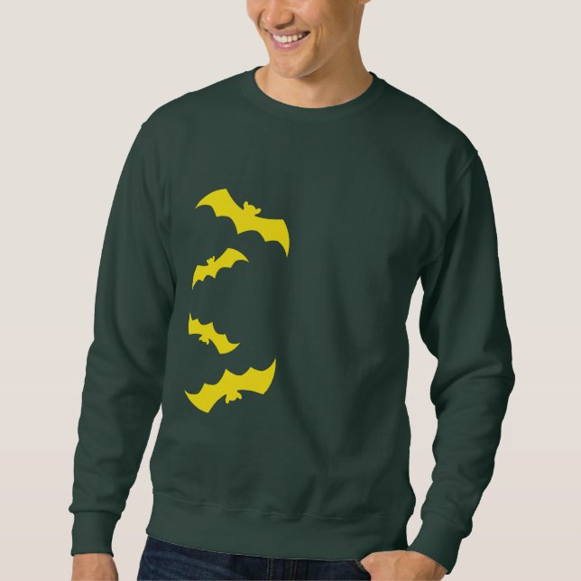 Sudadera Flying Yellow Halloween Bats (Anverso)