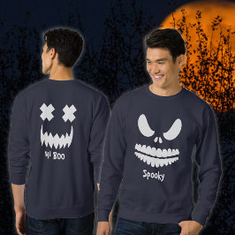 Sudadera Foco blanco doble frente y Halloween posterior