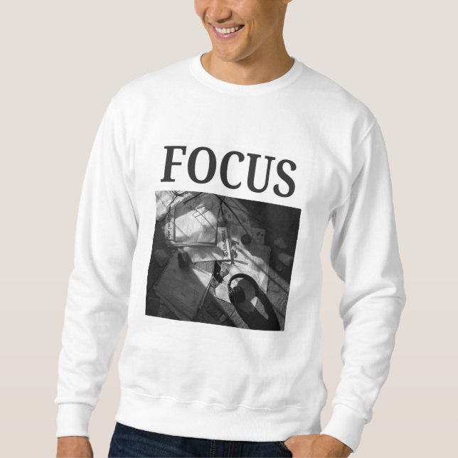 Sudadera FOCUS - Dark Academia Minimalist Photography (Anverso)