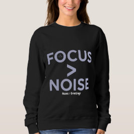 Sudadera FOCUS > NOISE Motivational Modern Typography