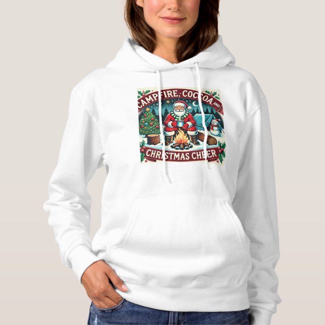 Sudadera Fogata, cacao y Navidades saludan: Acogedor por (Anverso)
