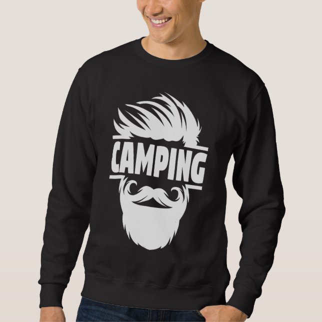 Sudadera Fogata de camping con barba (Anverso)