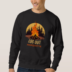 Sudadera Fogata de Marquette Michigan