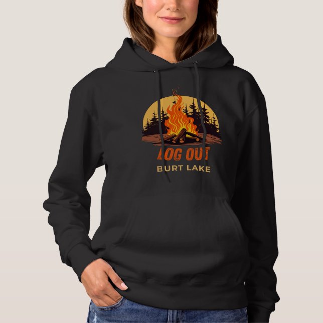 Sudadera Fogata en Burt Lake Michigan (Anverso)
