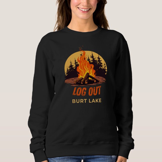 Sudadera Fogata en Burt Lake Michigan (Anverso)