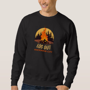 Sudadera Fogata en Mackinaw City Michigan