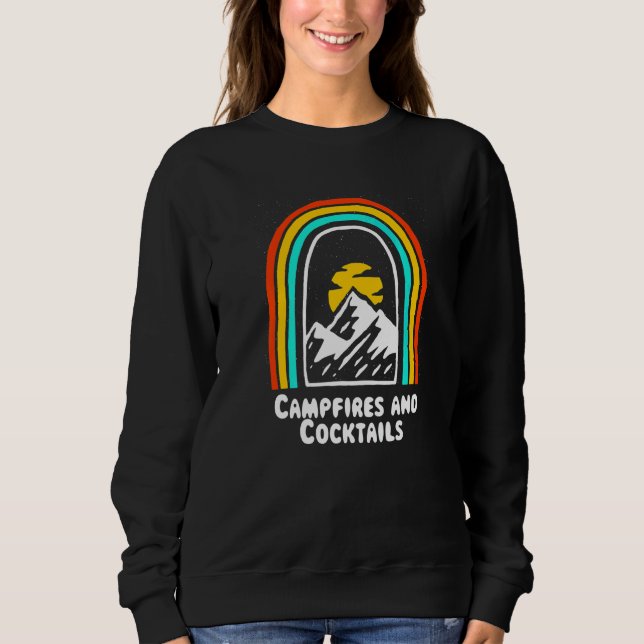 Sudadera Fogatas Y Cócteles Camping Fiesta Camper Celeb (Anverso)