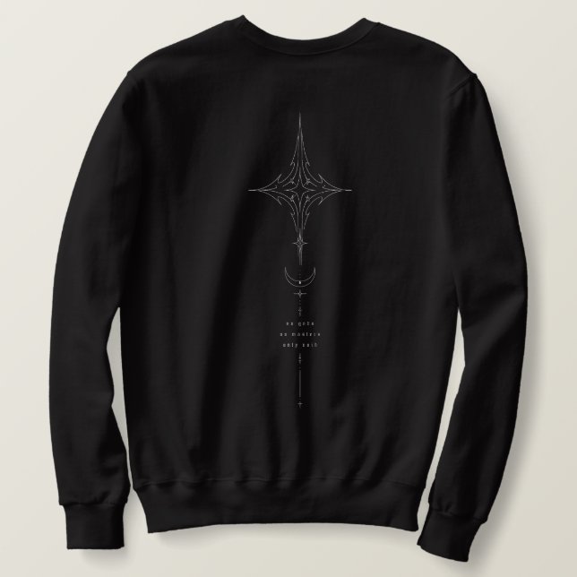 Sudadera Folclore Celestial Gótico Vacío Gráfico (Reverso del diseño)