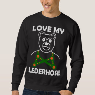 Sudadera folk festival I love my lederhosen bear