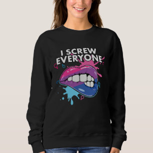 Sudadera Follo a Todos Orgullo de Arcoíris Bisexual Bisexua