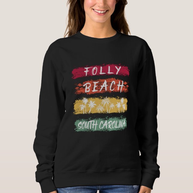Sudadera Folly Beach South Carolina Chalk (Anverso)
