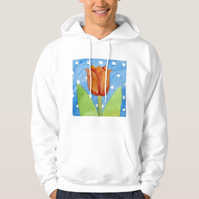 Sudadera Fondo blanco azul 2013 del punto del tulipán (Anverso)