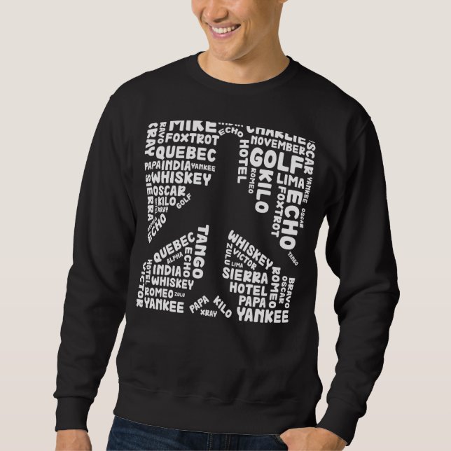 Sudadera Fonética del avión de aviación (Anverso)