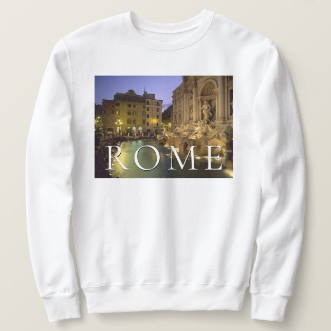 Sudadera Fontana de Trevi de noche | Roma, Lacio, Italia (Anverso del diseño)